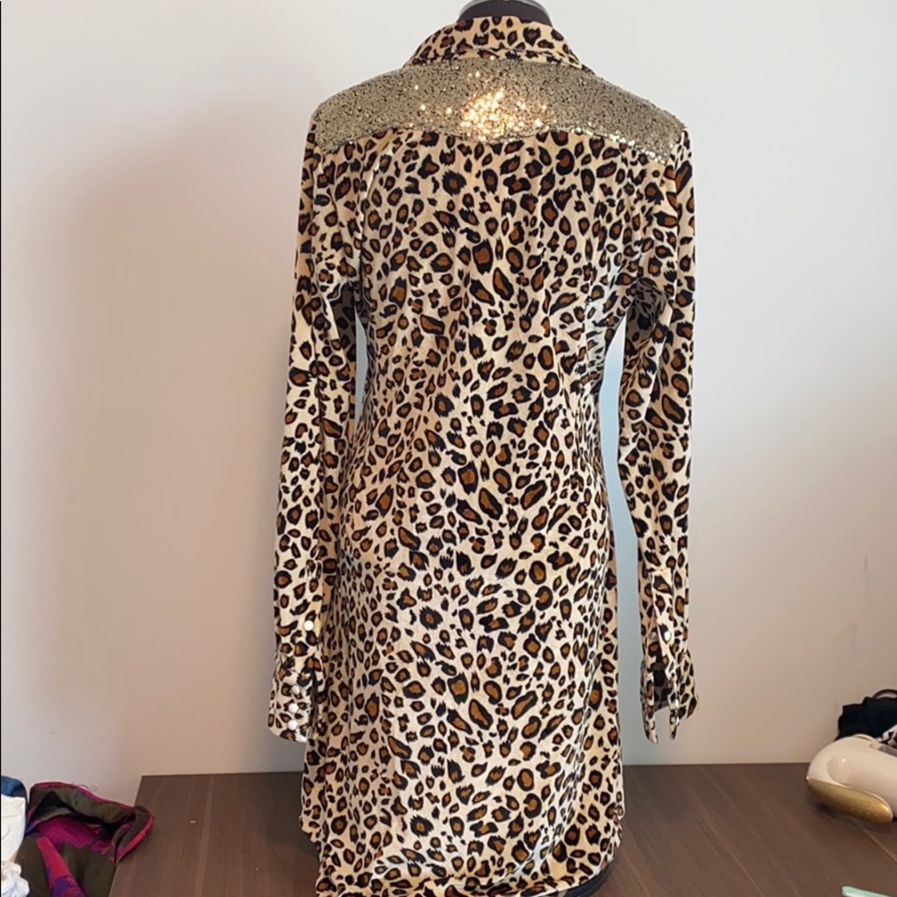 NWT Southern Fried Chics leopard velvet dress - Picture 4 of 8
